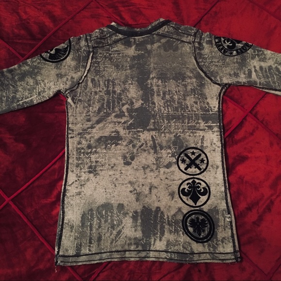 Reversible Men's Affliction Thermal from - Picture 2 of 2